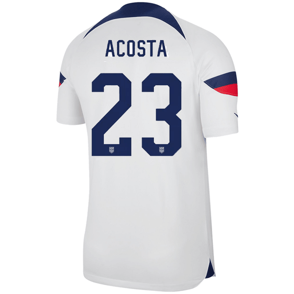 Nike United States Authentic Match Kellyn Acosta Home Jersey 22/23 (White/Loyal Blue) | SoccerWearhouse