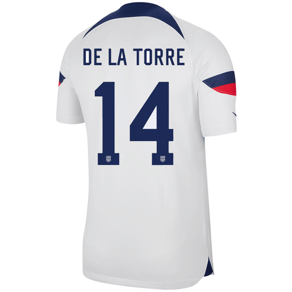 Nike United States Authentic Match Luca De La Torre Home Jersey 22/23 (White/Loyal Blue) | SoccerWearhouse
