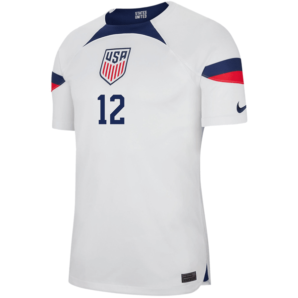 Nike United States Authentic Match Miles Robinson Home Jersey 22/23 (White/Loyal Blue) | SoccerWearhouse