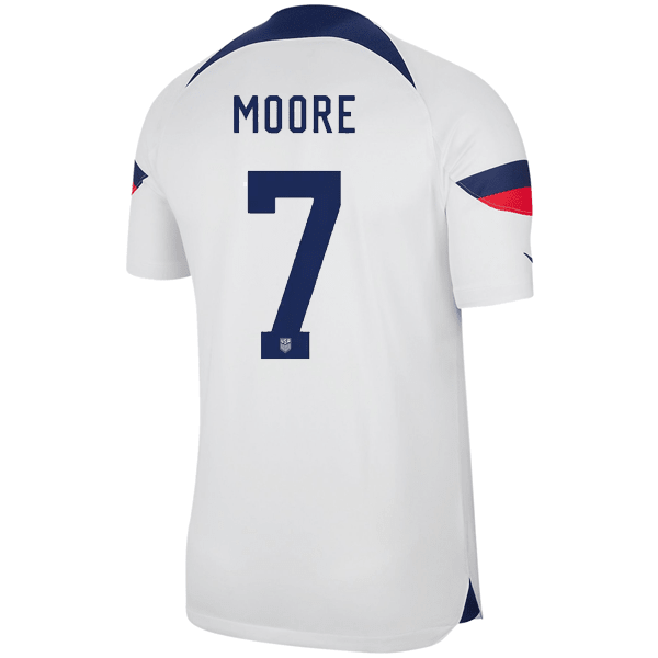 Nike United States Authentic Match Shaq Moore Home Jersey 22/23 (White/Loyal Blue) | SoccerWearhouse