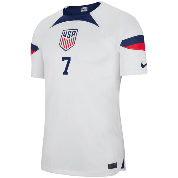 Nike United States Authentic Match Shaq Moore Home Jersey 22/23 (White/Loyal Blue) | SoccerWearhouse