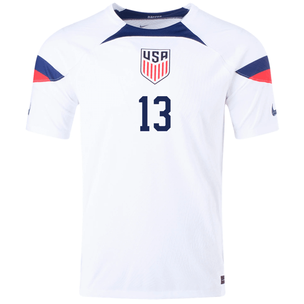 Nike United States Authentic Match Tim Ream Home Jersey 22/23 (White/Loyal Blue) | SoccerWearhouse