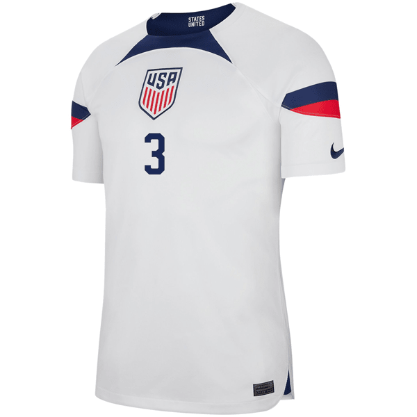 Nike United States Authentic Match Walker Zimmerman Home Jersey 22/23 (White/Loyal Blue) | SoccerWearhouse