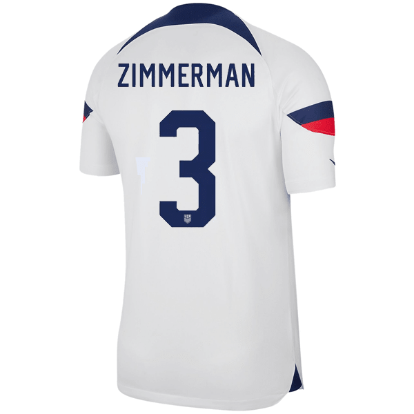 Nike United States Authentic Match Walker Zimmerman Home Jersey 22/23 (White/Loyal Blue) | SoccerWearhouse
