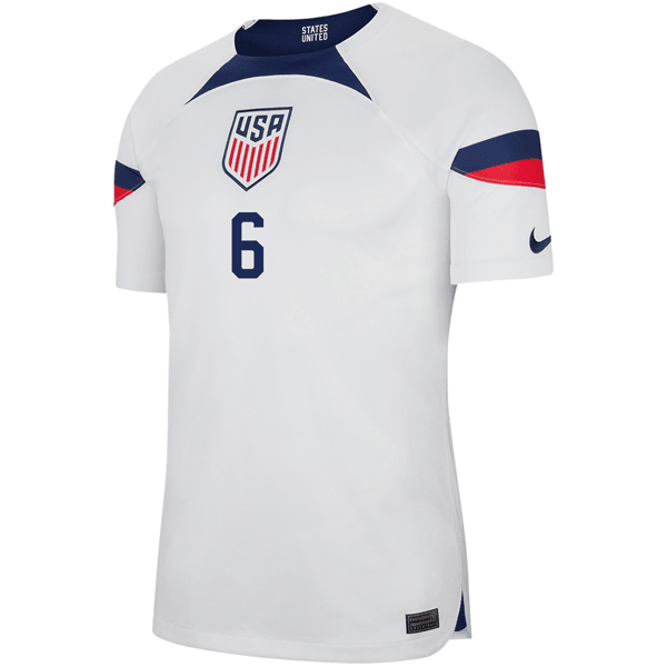 Nike United States Authentic Match Yunus Musah Home Jersey 22/23 (White/Loyal Blue) | SoccerWearhouse