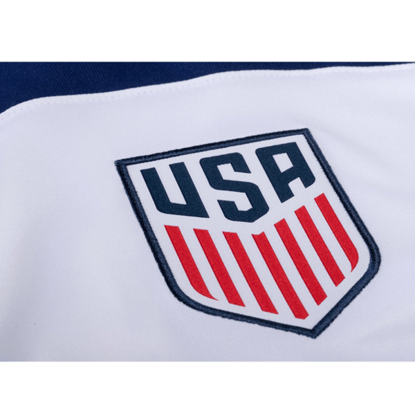 Nike United States Brenden Aaronson Home Long Sleeve Jersey 22/23 (White/Loyal Blue) | SoccerWearhouse