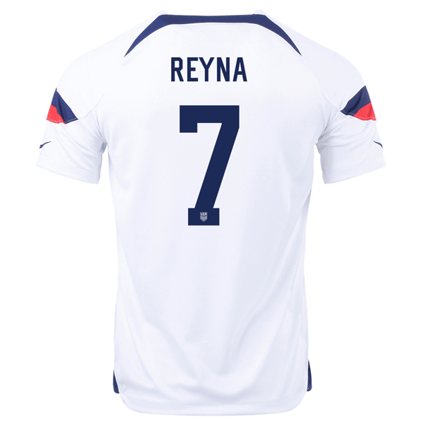 Nike United States Gio Reyna Home Jersey 22/23 (White/Loyal Blue) | SoccerWearhouse