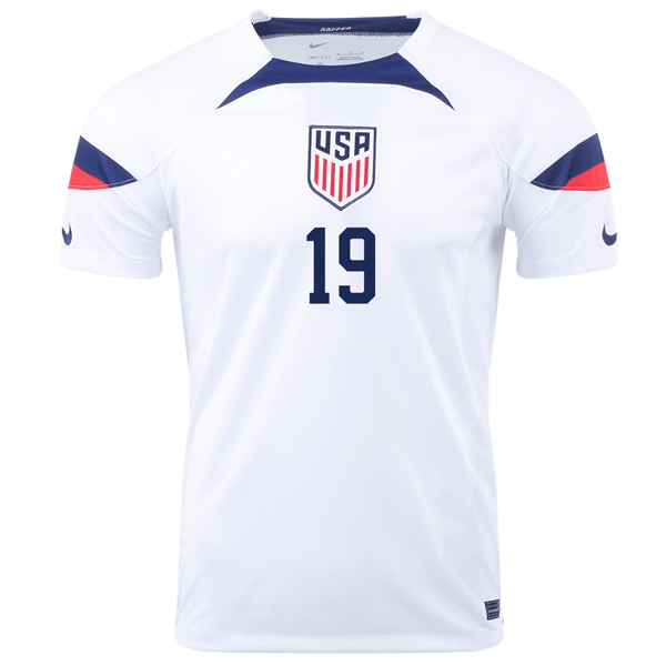 Nike United States James Sands Home Jersey 22/23 (White/Loyal Blue) | SoccerWearhouse