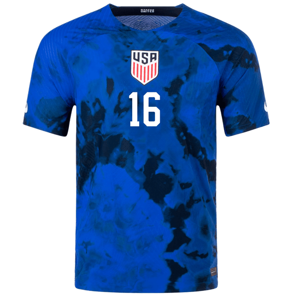 Nike United States Jordan Morris Authentic Match Away Jersey 22/23 (Bright Blue/White) | SoccerWearhouse