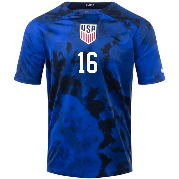 Nike United States Jordan Morris Away Jersey 22/23 (Bright Blue/White) | SoccerWearhouse