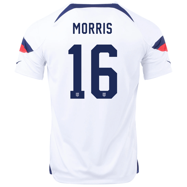 Nike United States Jordan Morris Home Jersey 22/23 (White/Loyal Blue) | SoccerWearhouse