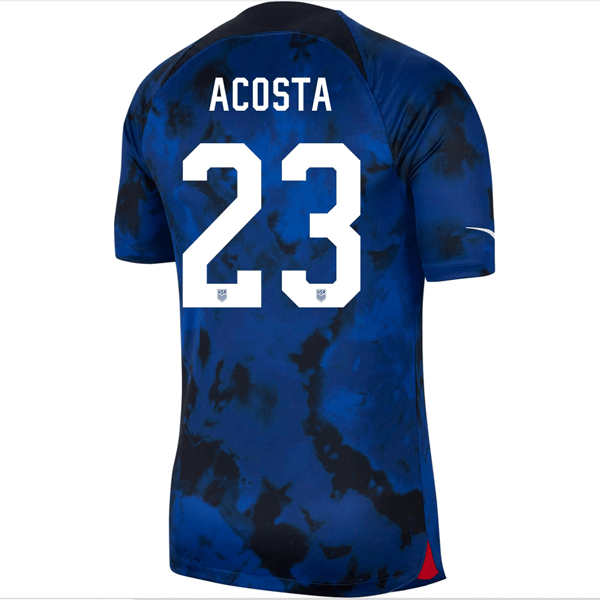 Nike United States Kellyn Acosta Authentic Match Away Jersey 22/23 (Bright Blue/White) | SoccerWearhouse