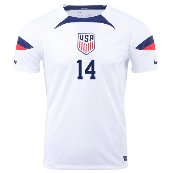 Nike United States Luca De La Torre Home Jersey 22/23 (White/Loyal Blue) | SoccerWearhouse