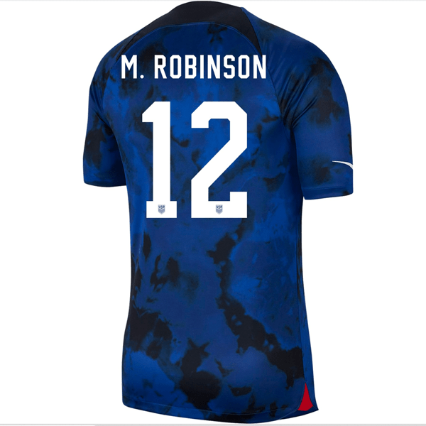Nike United States Miles Robinson Authentic Match Away Jersey 22/23 (Bright Blue/White) | SoccerWearhouse