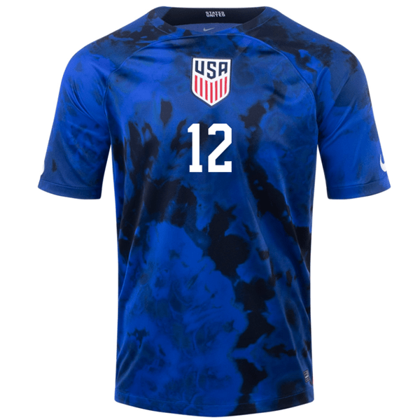 Nike United States Miles Robinson Away Jersey 22/23 (Bright Blue/White) | SoccerWearhouse