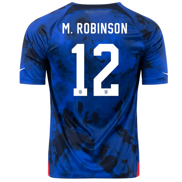 Nike United States Miles Robinson Away Jersey 22/23 (Bright Blue/White) | SoccerWearhouse