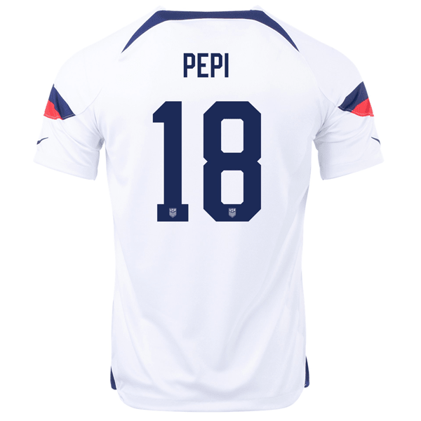 Nike United States Ricardo Pepi Home Jersey 22/23 (White/Loyal Blue) | SoccerWearhouse