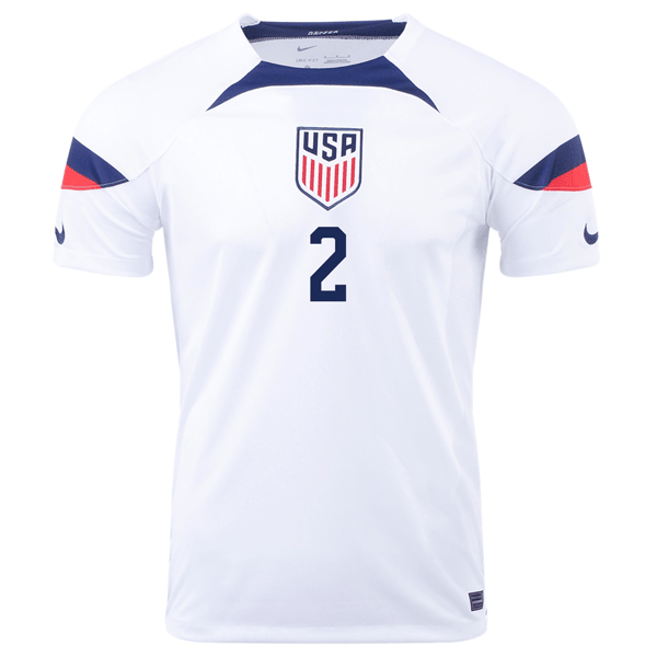 Nike United States Sergino Dest Home Jersey 22/23 (White/Loyal Blue) | SoccerWearhouse