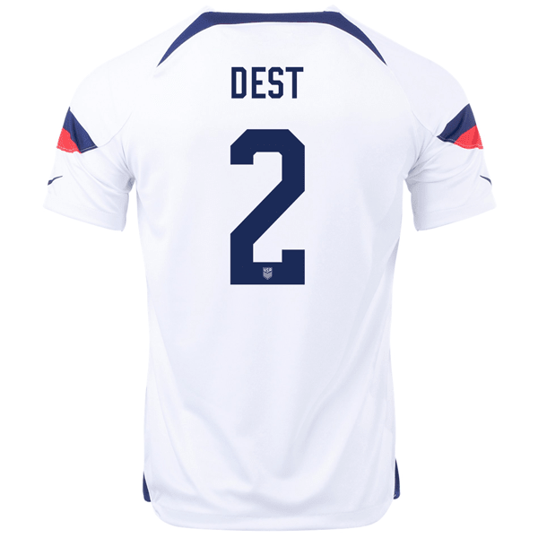 Nike United States Sergino Dest Home Jersey 22/23 (White/Loyal Blue) | SoccerWearhouse