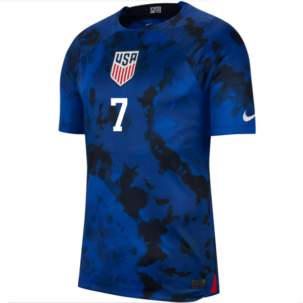 Nike United States Shaq Moore Authentic Match Away Jersey 22/23 (Bright Blue/White) | SoccerWearhouse