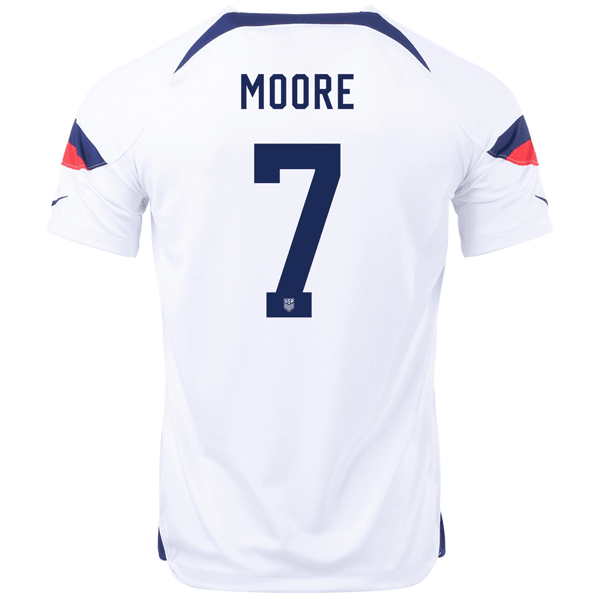 Nike United States Shaq Moore Home Jersey 22/23 (White/Loyal Blue) | SoccerWearhouse