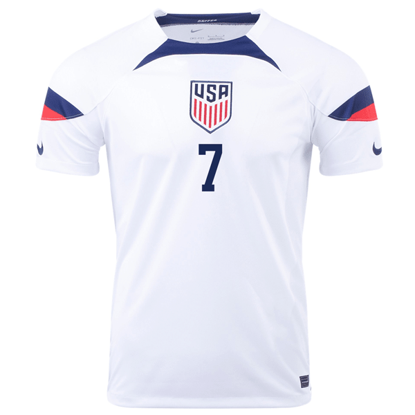 Nike United States Shaq Moore Home Jersey 22/23 (White/Loyal Blue) | SoccerWearhouse