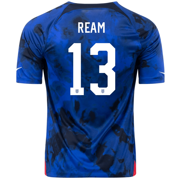 Nike United States Tim Ream Away Jersey 22/23 (Bright Blue/White) | SoccerWearhouse