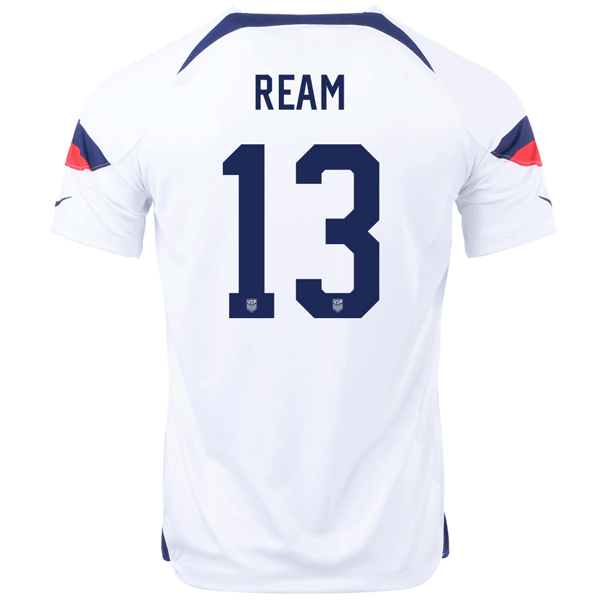 Nike United States Tim Ream Home Jersey 22/23 (White/Loyal Blue) | SoccerWearhouse