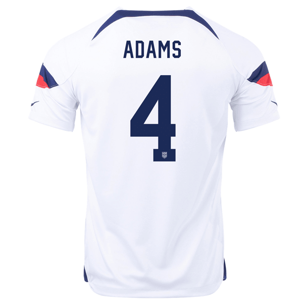 Nike United States Tyler Adams Home Jersey 22/23 (White/Loyal Blue) | SoccerWearhouse