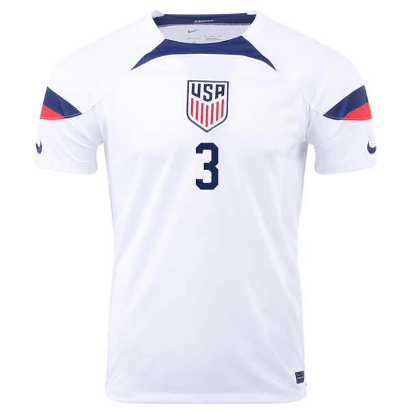 Nike United States Walker Zimmerman Home Jersey 22/23 (White/Loyal Blue) | SoccerWearhouse