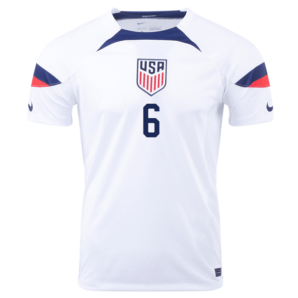 Nike United States Yunus Musah Home Jersey 22/23 (White/Loyal Blue) | SoccerWearhouse