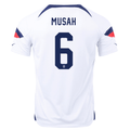 Nike Estados Unidos Yunus Musah Home Jersey 22/23 (Blanco/Azul)