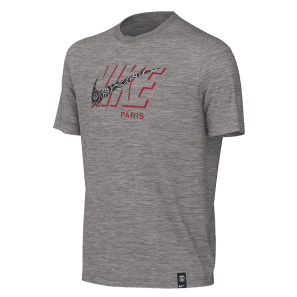 Nike Youth Paris Saint - Germain Swoosh T-Shirt (Dark Grey Heather) | SoccerWearhouse