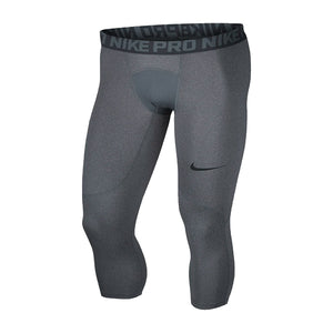 Nike Men's Pro Training 3/4 Compression Tights (Carbon Heather) | Soccer Wearhouse