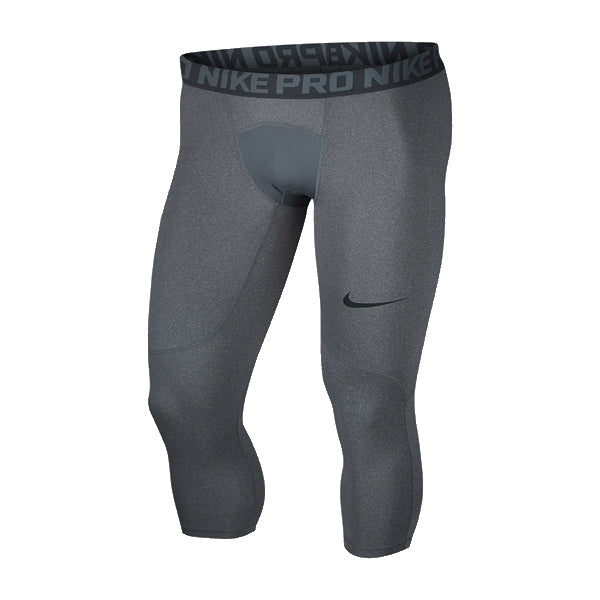 Nike Boys Pro Compression 3/4 Tights Pants Size Large Gray