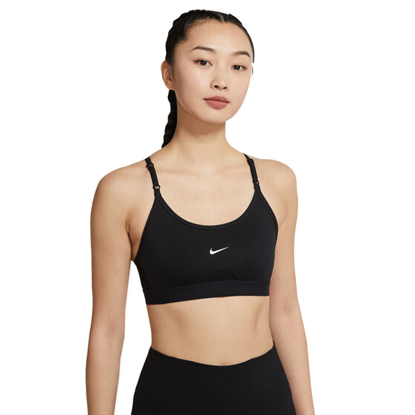 Nike Womens Dri-Fit U-Neck Sports Bra (Black) - Soccer Wearhouse