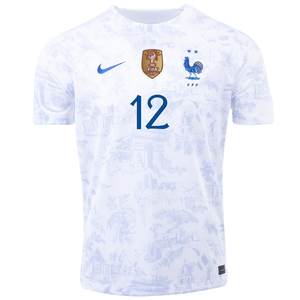 Nike France Christopher Nkunku Away Jersey w/ World Cup Champion Patch 22/23 (White)