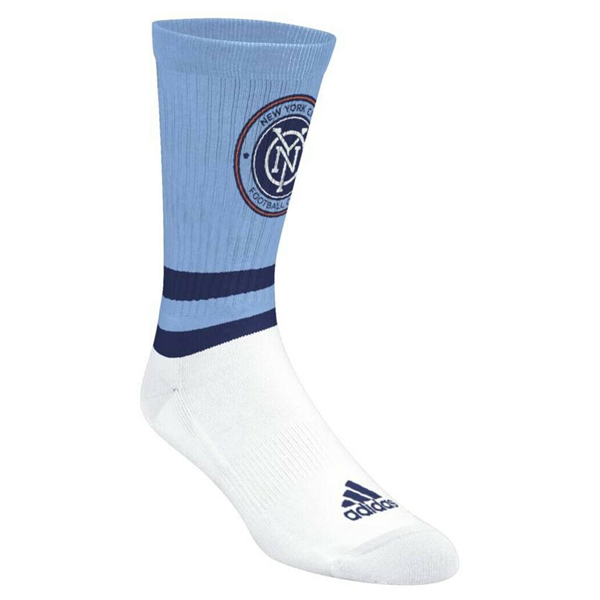 adidas New York City FC Crew Socks (Sky Blue/White)