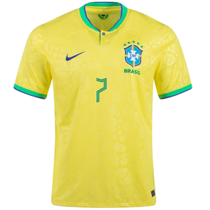 Nike Brazil Lucas Paqueta Home Jersey 22/23 (Dynamic Yellow/Paramount Blue)