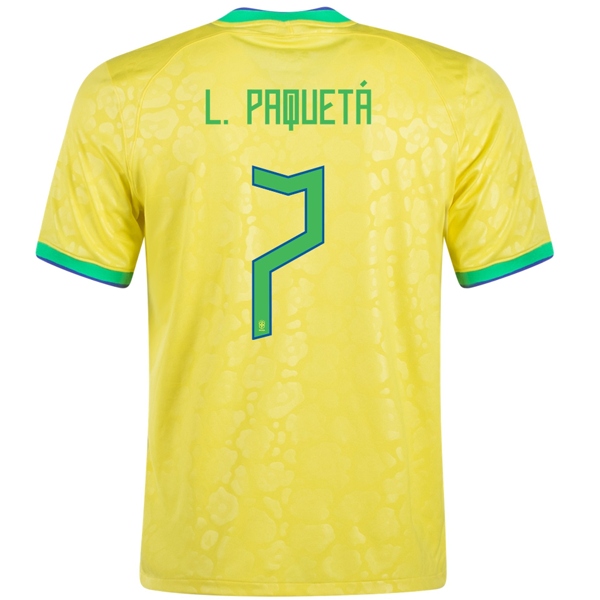 Nike Brazil Lucas Paqueta Home Jersey 22/23 (Dynamic Yellow/Paramount -  Soccer Wearhouse