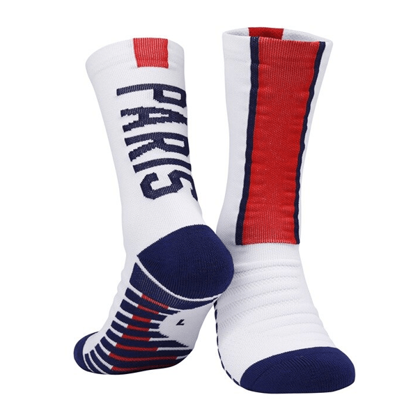 Paris Saint-Germain Crew Socks (White/Red/Navy) | SoccerWearhouse
