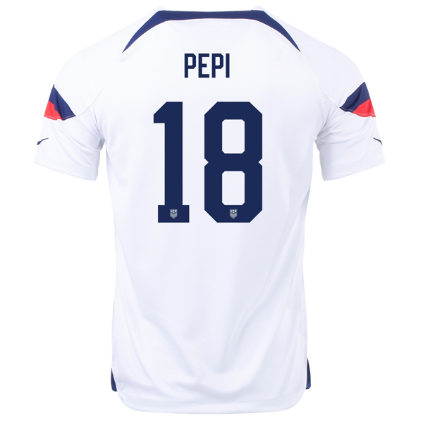 Camiseta Nike Estados Unidos Ricardo Pepi Home 22/23 (Blanco/Azul)