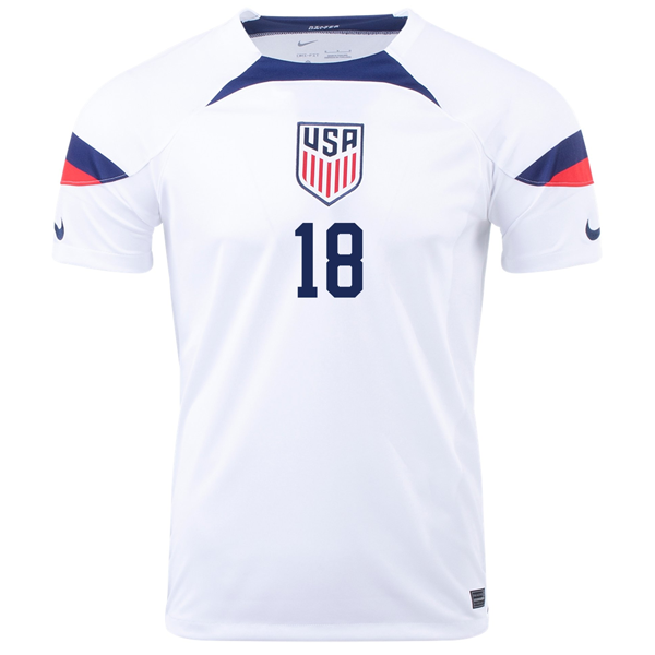 Camiseta Nike Estados Unidos Ricardo Pepi Home 22/23 (Blanco/Azul)