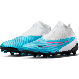Nike Phantom GX PRO DF Firm Ground Soccer Cleats (Baltic Blue/Pink Blast)