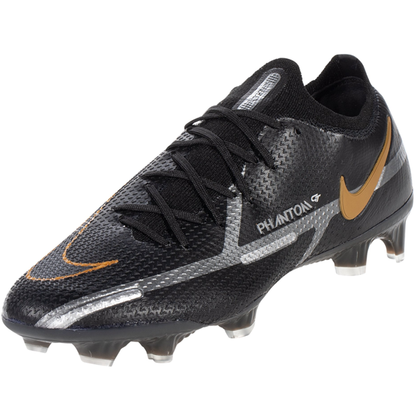 Nike Phantom GT2 Elite FG Negro Oro metalizado Soccer Wearhouse