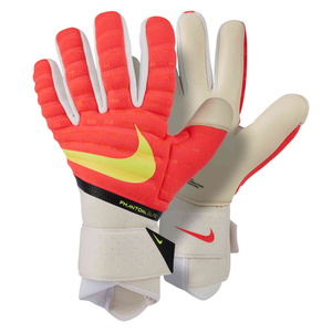 Nike Phantom Elite Goalkeeper Gloves (White/Bright Crimson)