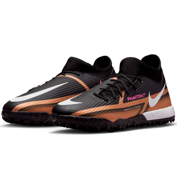 Nike Phantom GT2 Academy DF Turf Soccer Shoes Metallic Copper