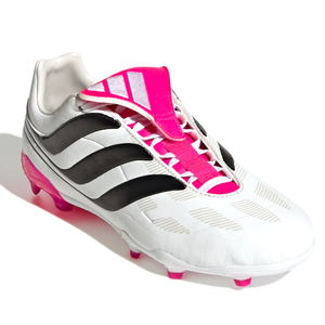 adidas Jr. Predator Precision.3 Firm Ground Soccer Cleats (White/Team Shock Pink)