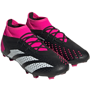 adidas Jr. Predator Accuracy.1 Firm Ground Soccer Cleats (Core Black/Team Shock Pink)