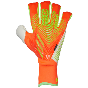 adidas Predator Edge Fingersave Pro Goalkeeper Gloves (Solar Red/Team Solar Green)